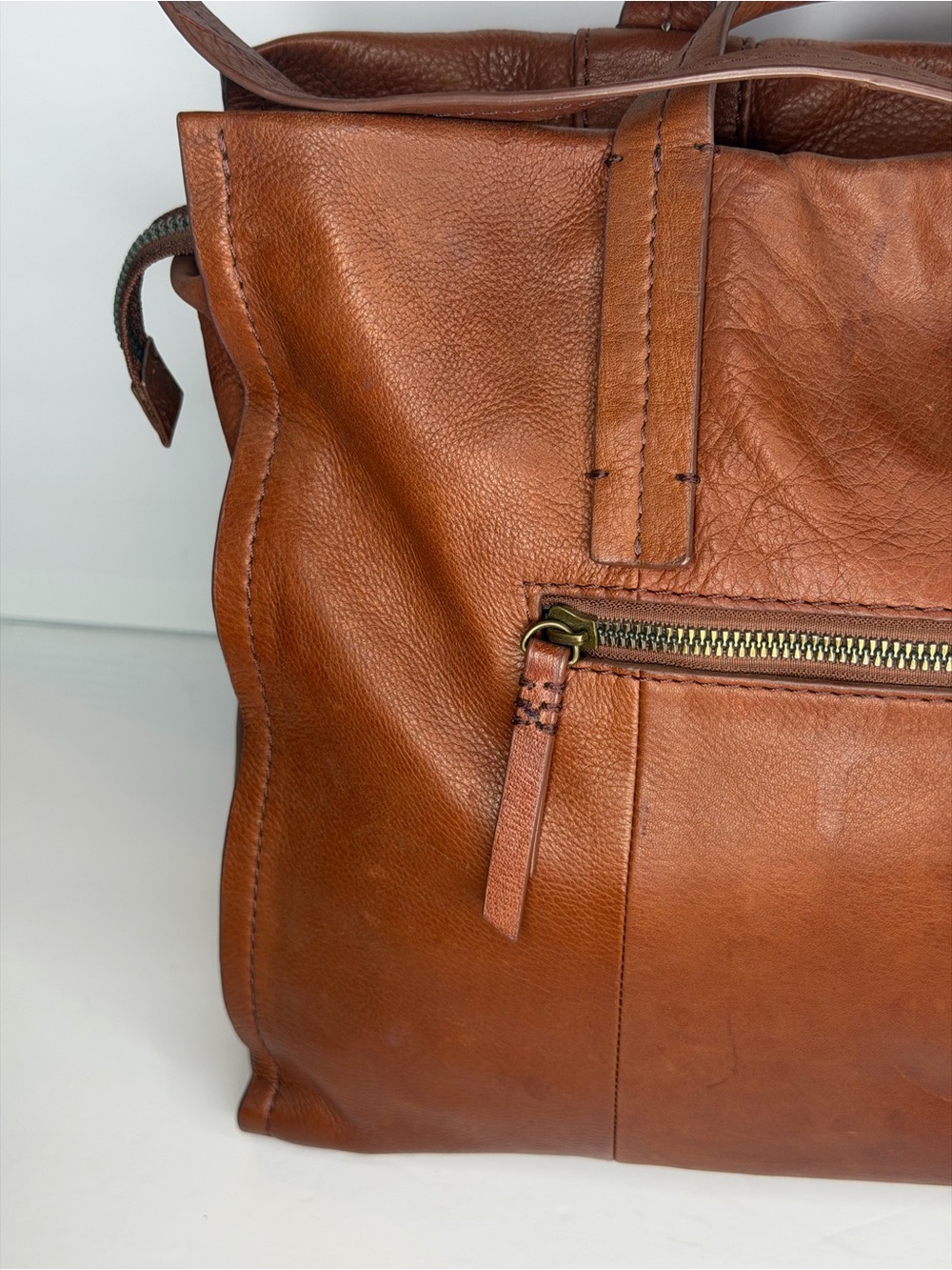 American Leather Co. Leather Tote Bag in Brown - Picture 7 of 15